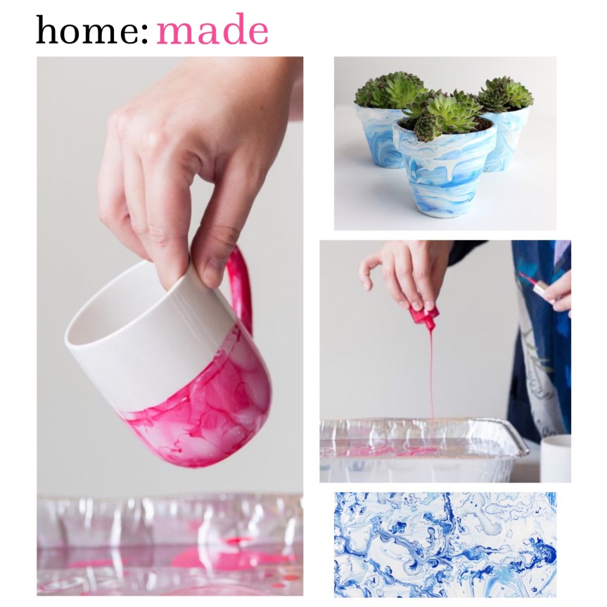 home: made [ diy marbling ceramics ] 