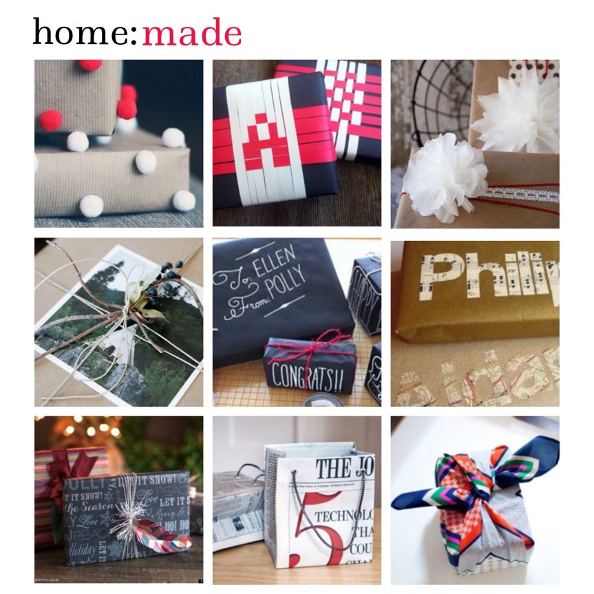 home: made [ Christmas wrapping paper&nbsp;]