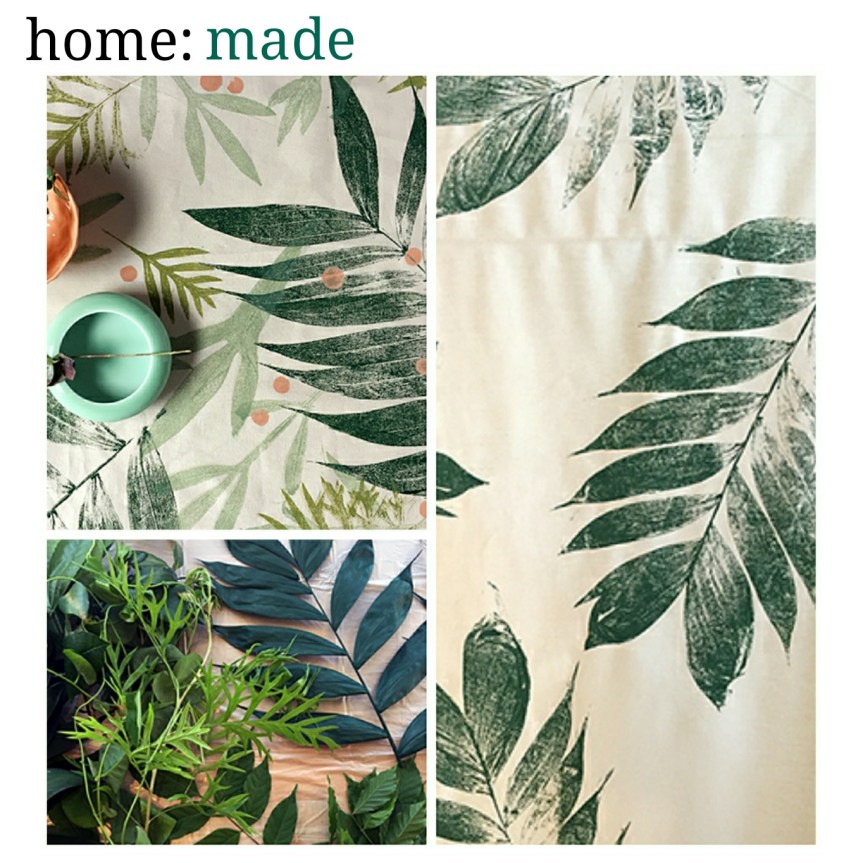 home: made [ leaf printed fabric&nbsp;]