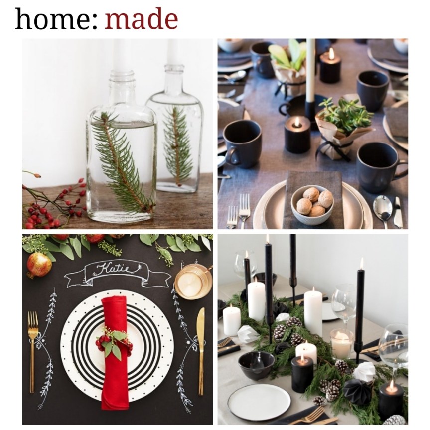 home: made [ Christmas table decoration&nbsp;]
