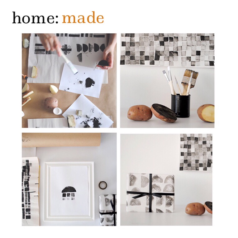home: made [ potato printing&nbsp;]