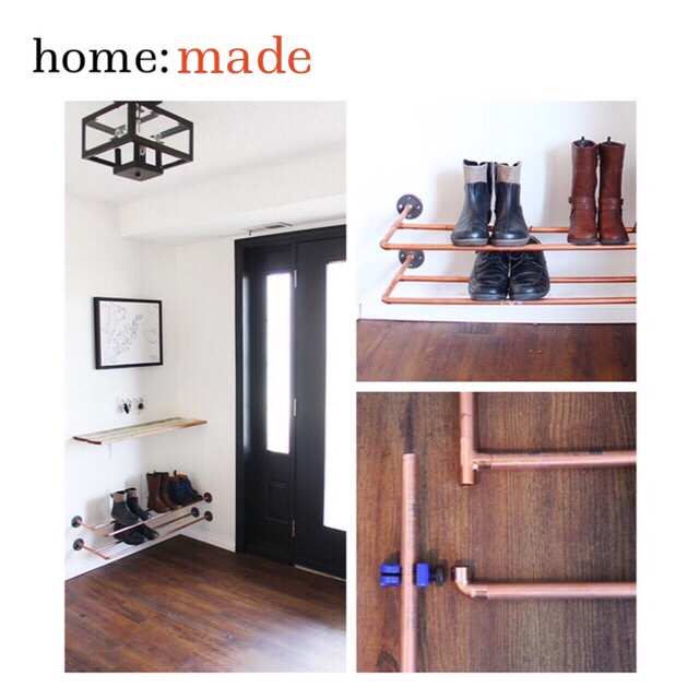 home: made [ copper shoe shelf&nbsp;]