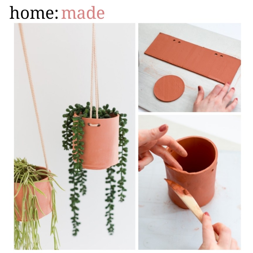 home: made [ clay hanging planter&nbsp;]