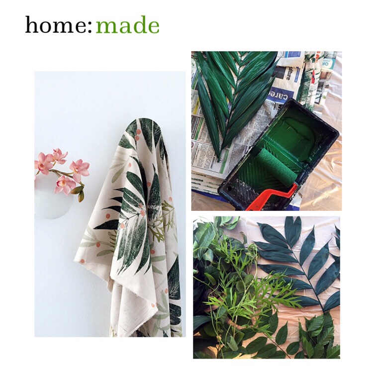 home: made [ printing with leaves&nbsp;]