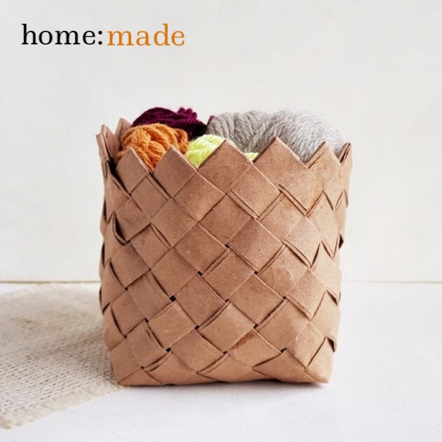 home: made [ woven paper basket&nbsp;]