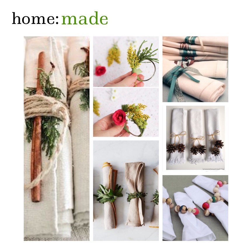 home: made [ napkin rings&nbsp;]