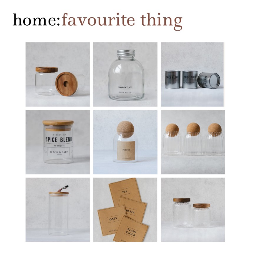 home: favourite thing [ Black & Barn pantry jars&nbsp;]