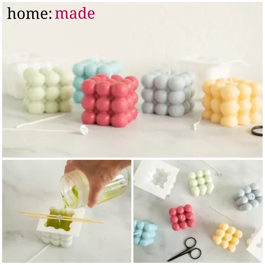 home: made [ bubble cube candle&nbsp;]