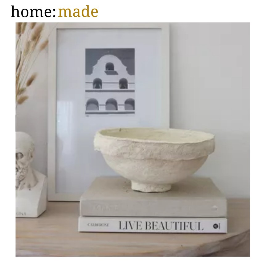 home: made [ paper-mache bowl&nbsp;]